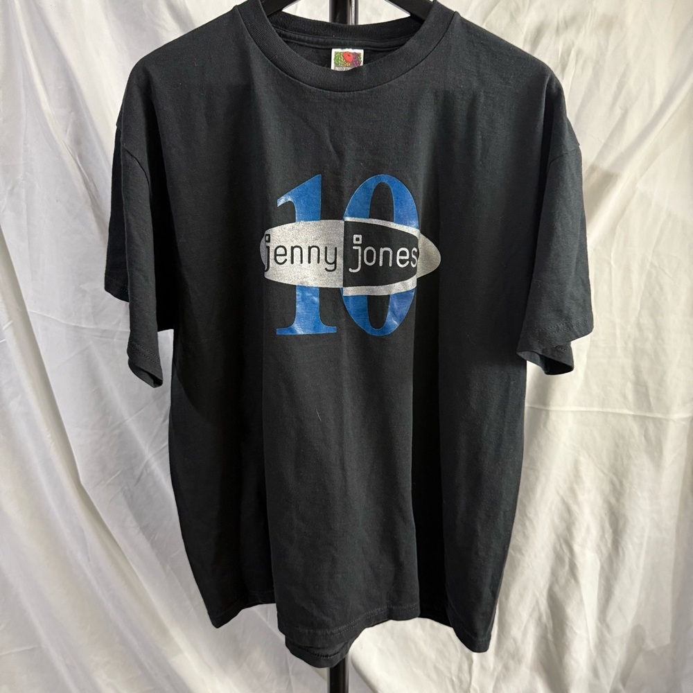 VTG RARE JENNY JONES 90’S TALK SHOW MENS XL SHORT SLEEVE BLACK TEE
